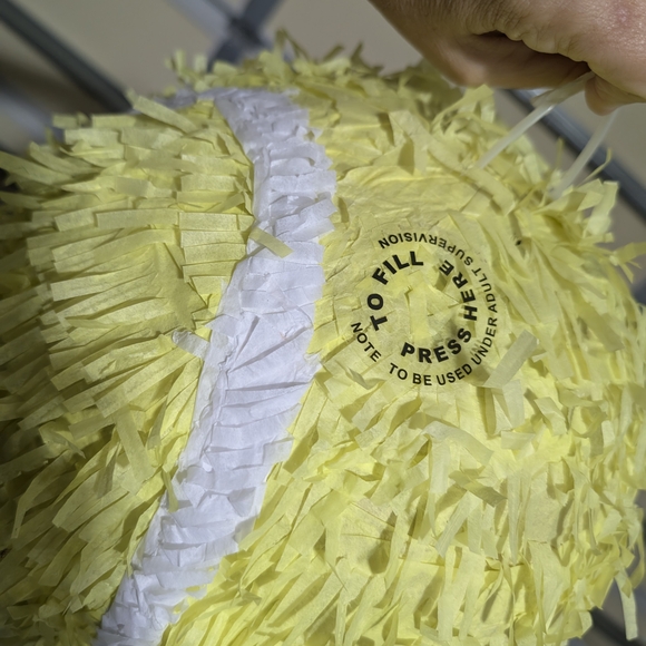 Other - Vibrant Yellow and White Party Piñata